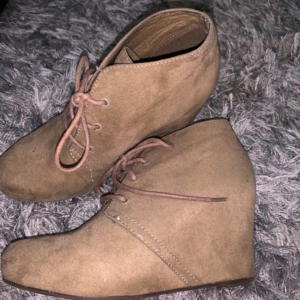 X Appeal women’s wedge lace up platforms